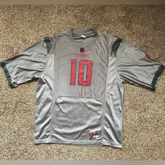 Washington State Cougars Nike Team Football Jersey XXL Y2K Silver Gray #10 - Picture 1 of 13